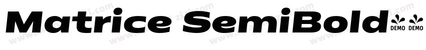 Matrice SemiBold字体转换